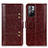 Leather Case Stands Flip Cover Holder M06L for Xiaomi Redmi Note 11 5G Brown