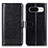 Leather Case Stands Flip Cover Holder M07L for Google Pixel 8 5G Black