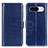 Leather Case Stands Flip Cover Holder M07L for Google Pixel 8 5G Blue