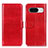 Leather Case Stands Flip Cover Holder M07L for Google Pixel 8 5G Red