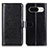 Leather Case Stands Flip Cover Holder M07L for Google Pixel 8a 5G Black