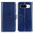 Leather Case Stands Flip Cover Holder M07L for Google Pixel 8a 5G Blue