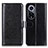 Leather Case Stands Flip Cover Holder M07L for Huawei Honor 50 5G Black