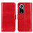 Leather Case Stands Flip Cover Holder M07L for Huawei Honor 50 5G Red