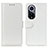 Leather Case Stands Flip Cover Holder M07L for Huawei Honor 50 5G White