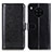 Leather Case Stands Flip Cover Holder M07L for Huawei Honor 50 Lite Black