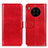 Leather Case Stands Flip Cover Holder M07L for Huawei Honor 50 Lite Red