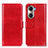 Leather Case Stands Flip Cover Holder M07L for Huawei Honor 60 5G Red