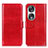 Leather Case Stands Flip Cover Holder M07L for Huawei Honor 90 5G Red