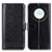 Leather Case Stands Flip Cover Holder M07L for Huawei Honor X9a 5G Black