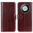 Leather Case Stands Flip Cover Holder M07L for Huawei Mate 60 Pro Brown