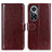 Leather Case Stands Flip Cover Holder M07L for Huawei Nova 9 Pro Brown