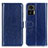 Leather Case Stands Flip Cover Holder M07L for Motorola Moto Edge 30 Lite 5G Blue