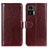 Leather Case Stands Flip Cover Holder M07L for Motorola Moto Edge 30 Lite 5G Brown