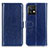 Leather Case Stands Flip Cover Holder M07L for Motorola Moto Edge 40 Pro 5G Blue