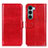 Leather Case Stands Flip Cover Holder M07L for Motorola Moto Edge S30 5G Red