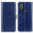 Leather Case Stands Flip Cover Holder M07L for Motorola Moto G Power (2022) Blue