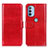 Leather Case Stands Flip Cover Holder M07L for Motorola Moto G31 Red