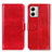 Leather Case Stands Flip Cover Holder M07L for Motorola Moto G53j 5G Red