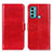 Leather Case Stands Flip Cover Holder M07L for Motorola Moto G60 Red