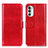 Leather Case Stands Flip Cover Holder M07L for Motorola Moto G71s 5G Red