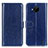 Leather Case Stands Flip Cover Holder M07L for Nokia C20 Plus Blue