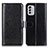 Leather Case Stands Flip Cover Holder M07L for Nokia G60 5G Black