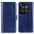 Leather Case Stands Flip Cover Holder M07L for OnePlus 12R 5G Blue