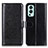 Leather Case Stands Flip Cover Holder M07L for OnePlus Nord 2 5G Black