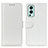 Leather Case Stands Flip Cover Holder M07L for OnePlus Nord 2 5G White