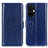 Leather Case Stands Flip Cover Holder M07L for OnePlus Nord CE 3 5G Blue