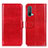 Leather Case Stands Flip Cover Holder M07L for OnePlus Nord CE 5G Red