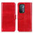 Leather Case Stands Flip Cover Holder M07L for OnePlus Nord N200 5G Red