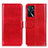 Leather Case Stands Flip Cover Holder M07L for Oppo A16s Red