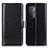 Leather Case Stands Flip Cover Holder M07L for Oppo A54 5G Black