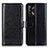 Leather Case Stands Flip Cover Holder M07L for Oppo A74 4G Black