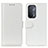 Leather Case Stands Flip Cover Holder M07L for Oppo A93 5G White