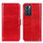 Leather Case Stands Flip Cover Holder M07L for Oppo Reno6 5G Red