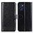 Leather Case Stands Flip Cover Holder M07L for Oppo Reno7 5G Black