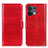 Leather Case Stands Flip Cover Holder M07L for Oppo Reno9 5G Red