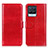 Leather Case Stands Flip Cover Holder M07L for Realme 8 4G Red