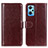 Leather Case Stands Flip Cover Holder M07L for Realme GT Neo2 5G Brown