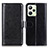 Leather Case Stands Flip Cover Holder M07L for Realme Narzo 50A Prime Black