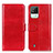 Leather Case Stands Flip Cover Holder M07L for Realme Narzo 50i Red