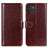 Leather Case Stands Flip Cover Holder M07L for Samsung Galaxy A03 Brown