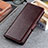 Leather Case Stands Flip Cover Holder M07L for Samsung Galaxy A32 4G Brown