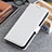 Leather Case Stands Flip Cover Holder M07L for Samsung Galaxy A32 4G White