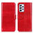 Leather Case Stands Flip Cover Holder M07L for Samsung Galaxy A73 5G Red