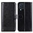 Leather Case Stands Flip Cover Holder M07L for Samsung Galaxy M32 4G Black