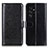 Leather Case Stands Flip Cover Holder M07L for Samsung Galaxy S22 Ultra 5G Black